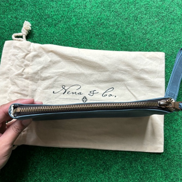 Nena & Co The Perfect Clutch- Mexico Collection- Full Leather- Typhoon - Picture 4 of 6